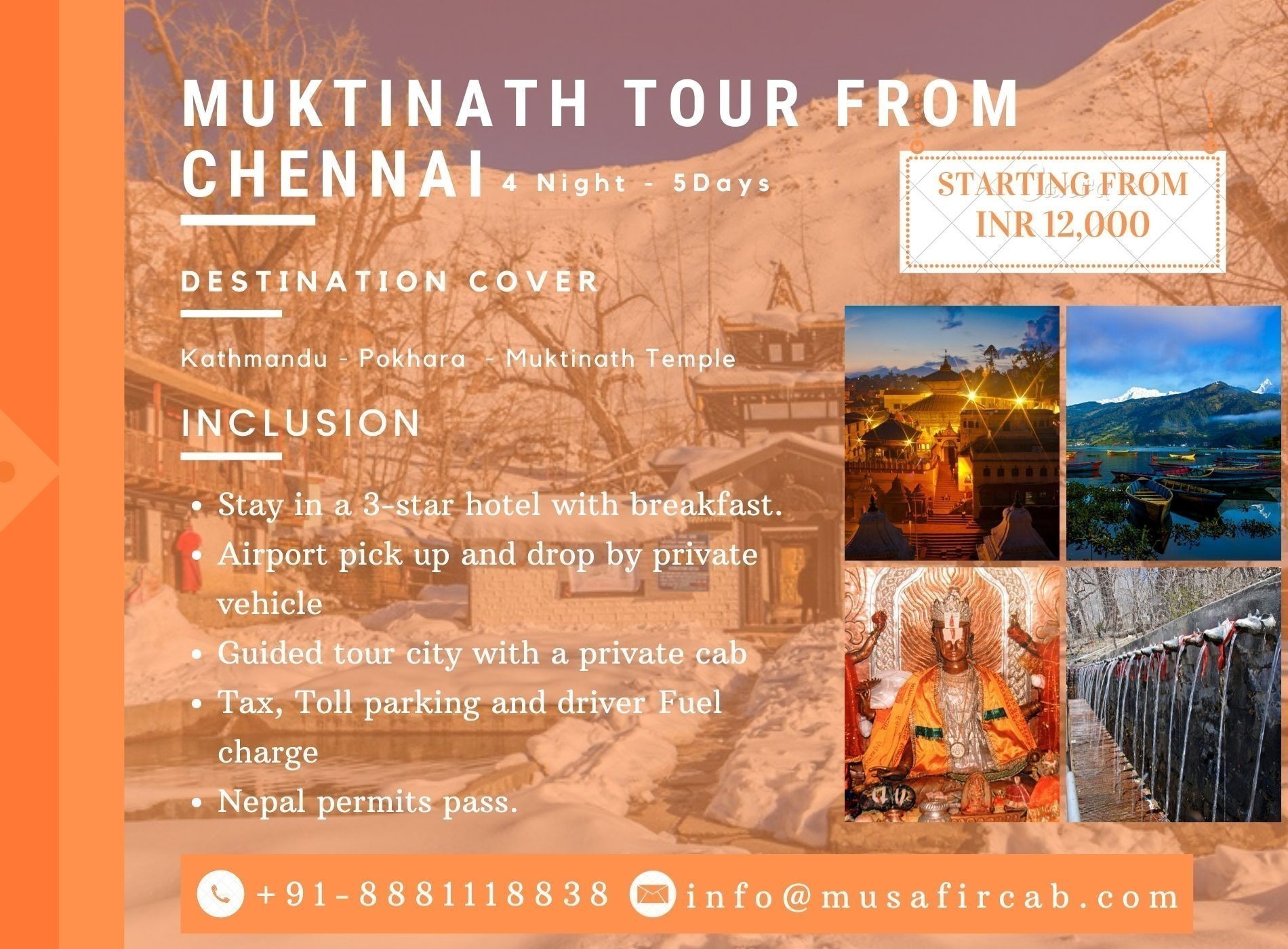 Muktinath Tour from Chennai