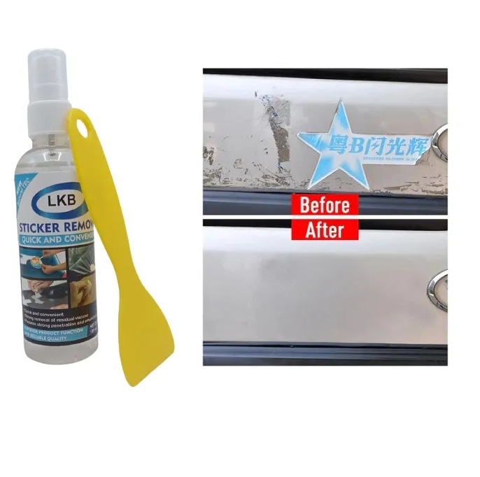 Sticky Residue Remover Spray 100ml with Scrapper
